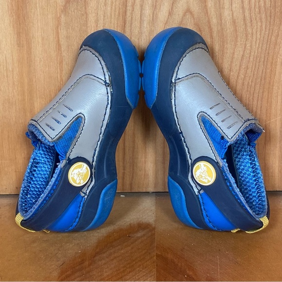 Baby 5 Crocs Sneakers Blue Yellow TSS0165 - Picture 6 of 8